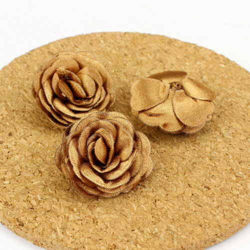 Saten Kumaş Katmerli Kahverengi 3 Cm - Kare Dekor (1)