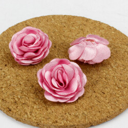 Saten Kumaş Katmerli Pembe 3 Cm - 2
