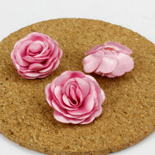 Saten Kumaş Katmerli Pembe 3 Cm - Kare Dekor (1)
