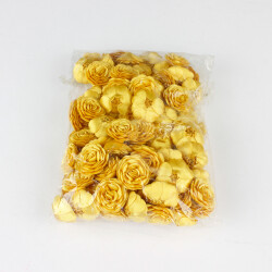 Saten Kumaş Katmerli Sarı 3 Cm - 3