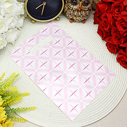 Sedef Desenli Hediyelik El Geçme Poşeti Pembe 17x25 cm 50’li Paket - 1