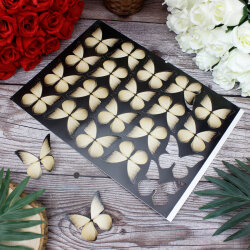 Selefonlu Kelebek Krem Renk 7 cm (80’li Paket) - 1