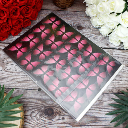 Selefonlu Kelebek Pembe Renk 7 cm (80’li Paket) - 3