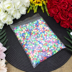 Sevimli Bulut Yüz Figürlü Karışık Renk Polimer Hamur Boncuk 9x8 mm (500’lü Paket) - 3