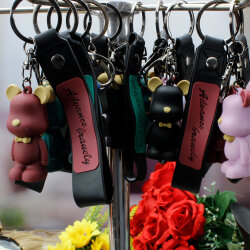 Silikon Bileklikli Ayıcık Anahtarlık 12’li - 1