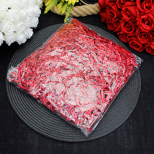 Simli Şerit Fiyonk 4 cm Kırmızı - 3