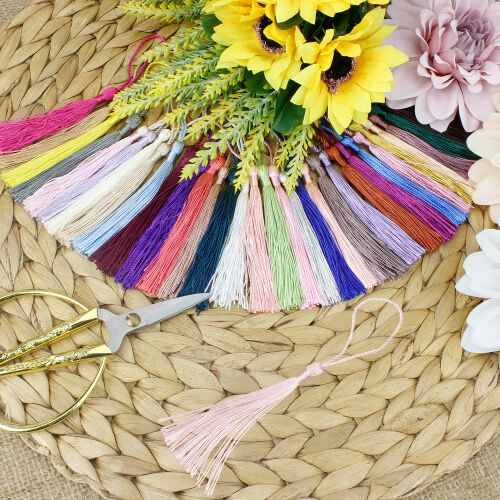 Soft Pembe Püskül 8CM - Kare Dekor