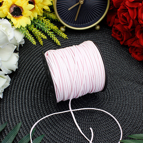 Süet Bileklik ve Kolye Yapım İpi 92 Metre Makara Açık Pembe - Toptanalim