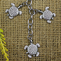 Taşlı Kaplumbağa Metal Anahtarlık - 2
