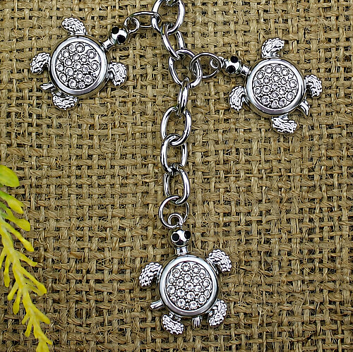 Taşlı Kaplumbağa Metal Anahtarlık - Toptanalim (1)
