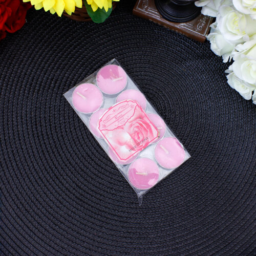 Tealight Mum 8’li Paket Pembe Renk - Toptanalim (1)
