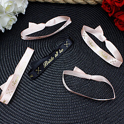 Team Bride Bride To Be Kurdele Bekarlığa Veda Bilekliği 5'li Set Pudra Siyah Rose Gold Yazılı - 1