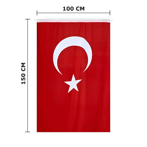 Türk Bayrağı 100X150CM - Kare Dekor