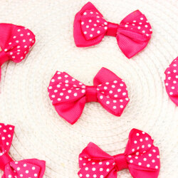 Üçlü Puantiyeli Grogren Fiyonk Neon Fuşya 6,5 Cm - 2
