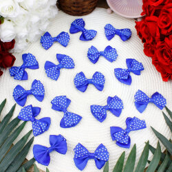 Üçlü Puantiyeli Grogren Fiyonk Saks Mavisi 6,5 Cm - 1