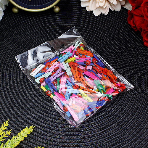 Uğur Böcekli Renkli Ahşap Mandal 2,5 cm (100’lü Paket) - 3