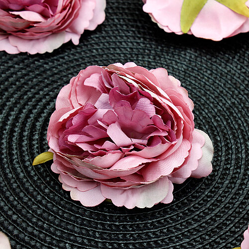 Kumaş Şakayık Çiçek Kafası Gül Kurusu 8,5 cm (10’lu Paket) - Toptanalim (1)