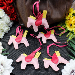 Unicorn Figürlü Çanta Charm Aksesuar Pembe  - 1