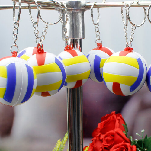 Voleybol Topu Puf Anahtarlık 12’li - Toptanalim