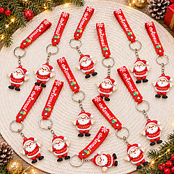  Yılbaşı Noel Baba Silikon Bileklikli Anahtarlık 12’li Paket - 2