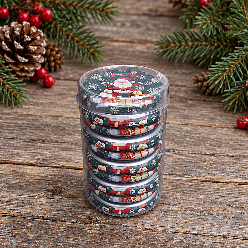 Yılbaşı Noel Baba ve Penguen Temalı Metal Kapak Açacağı 10’lu Paket - 3