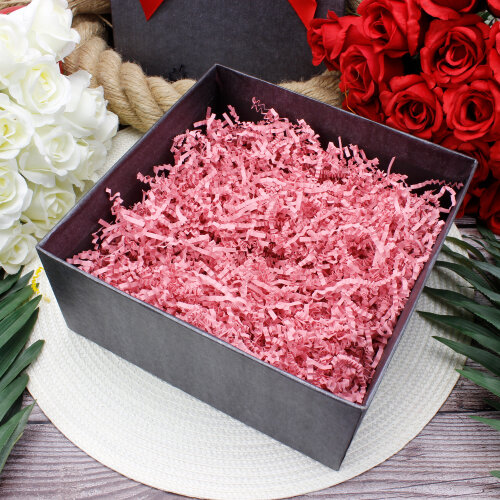 Zigzag Kırpık Kağıt Pembe - Kare Dekor